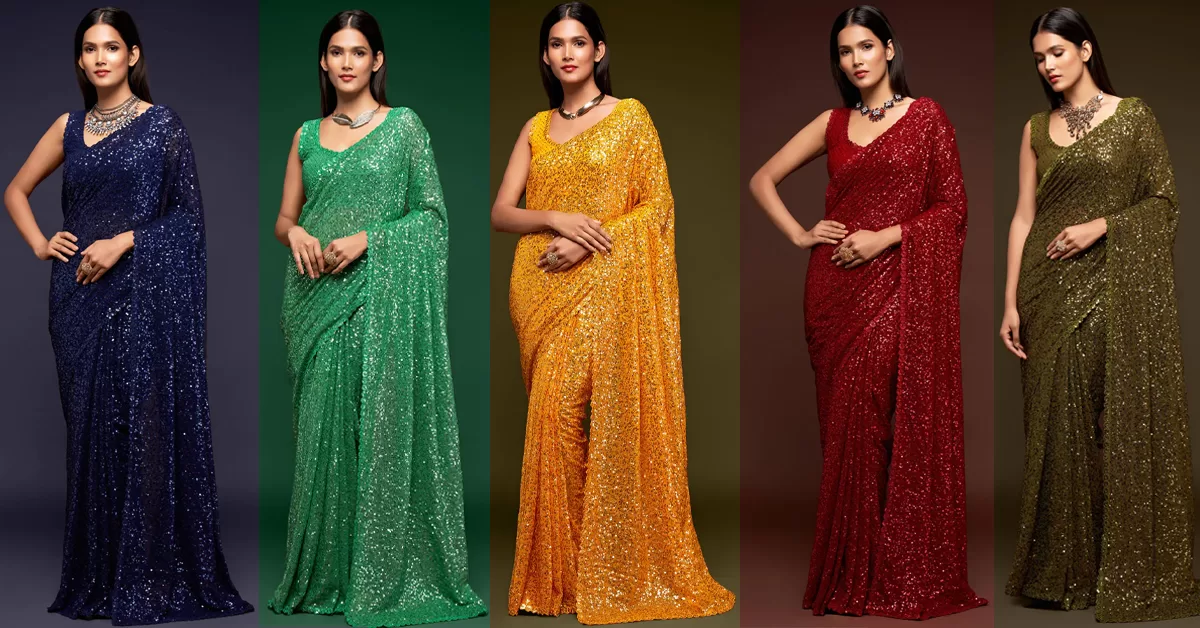 Georgette Sequence Sarees: Adding Glamour to Your Ethnic Wardrobe