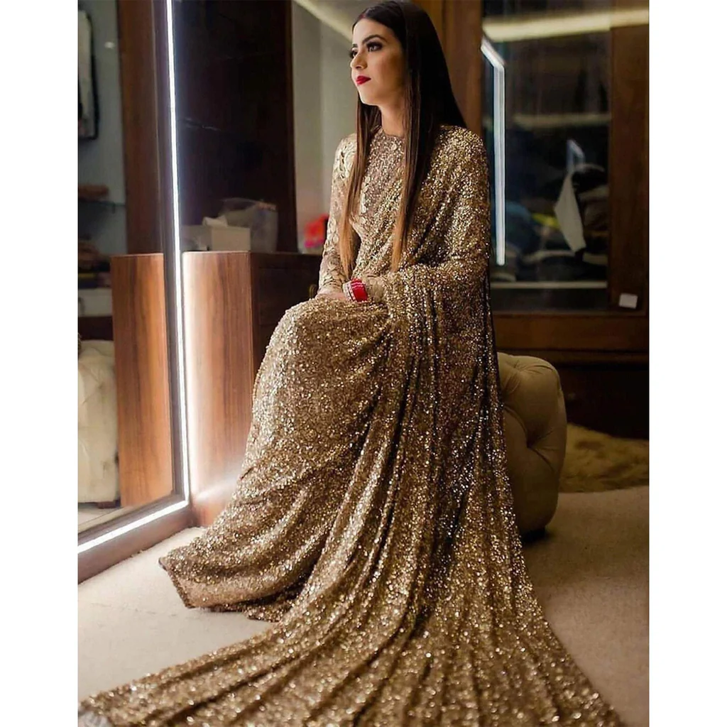 Glimmering in Gold: The Timeless Elegance of a Golden Saree for Wedding