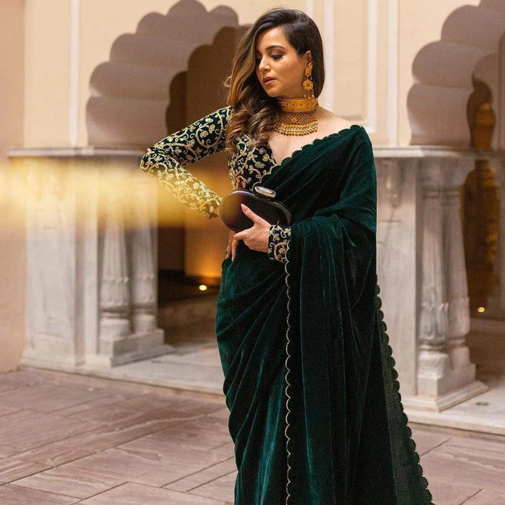The Enchanting Allure of Green: A Guide to Green Party Wear Sarees