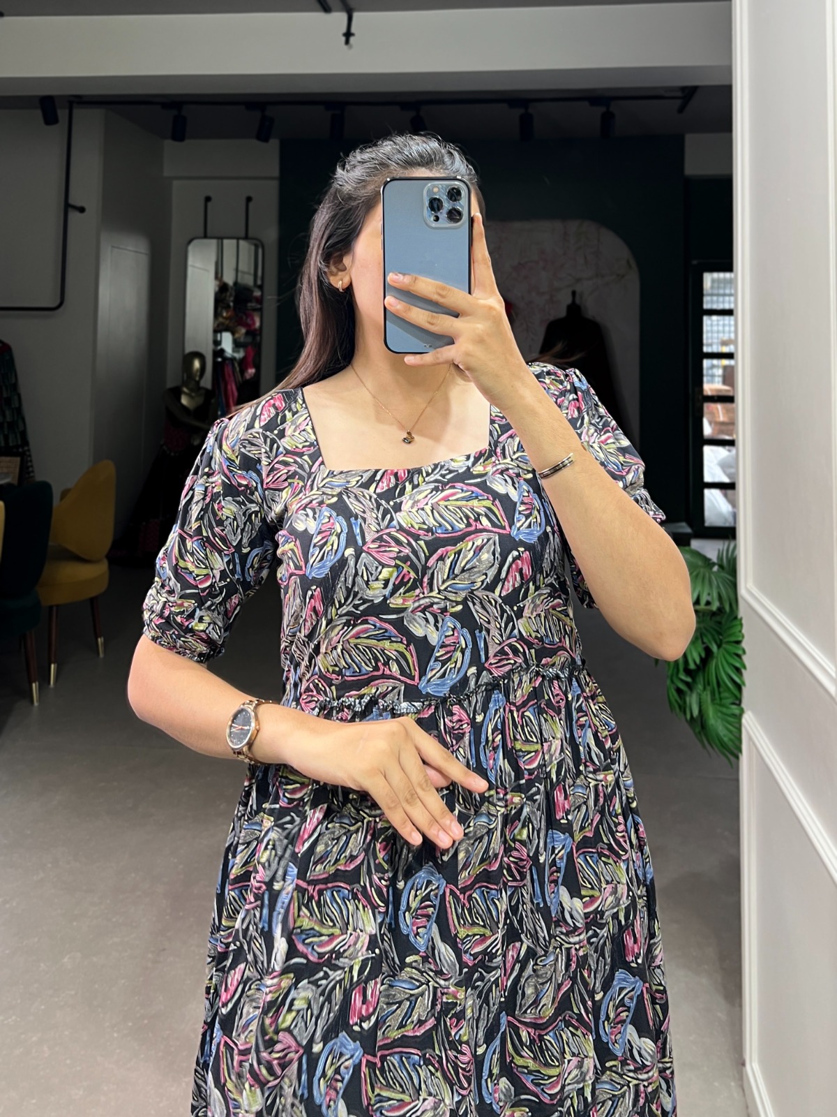 Elevate Your Ethnic Style with Our Foil Rayon Frock